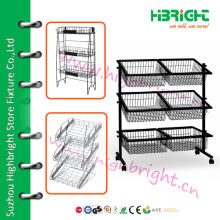 3-tier floor basket stand